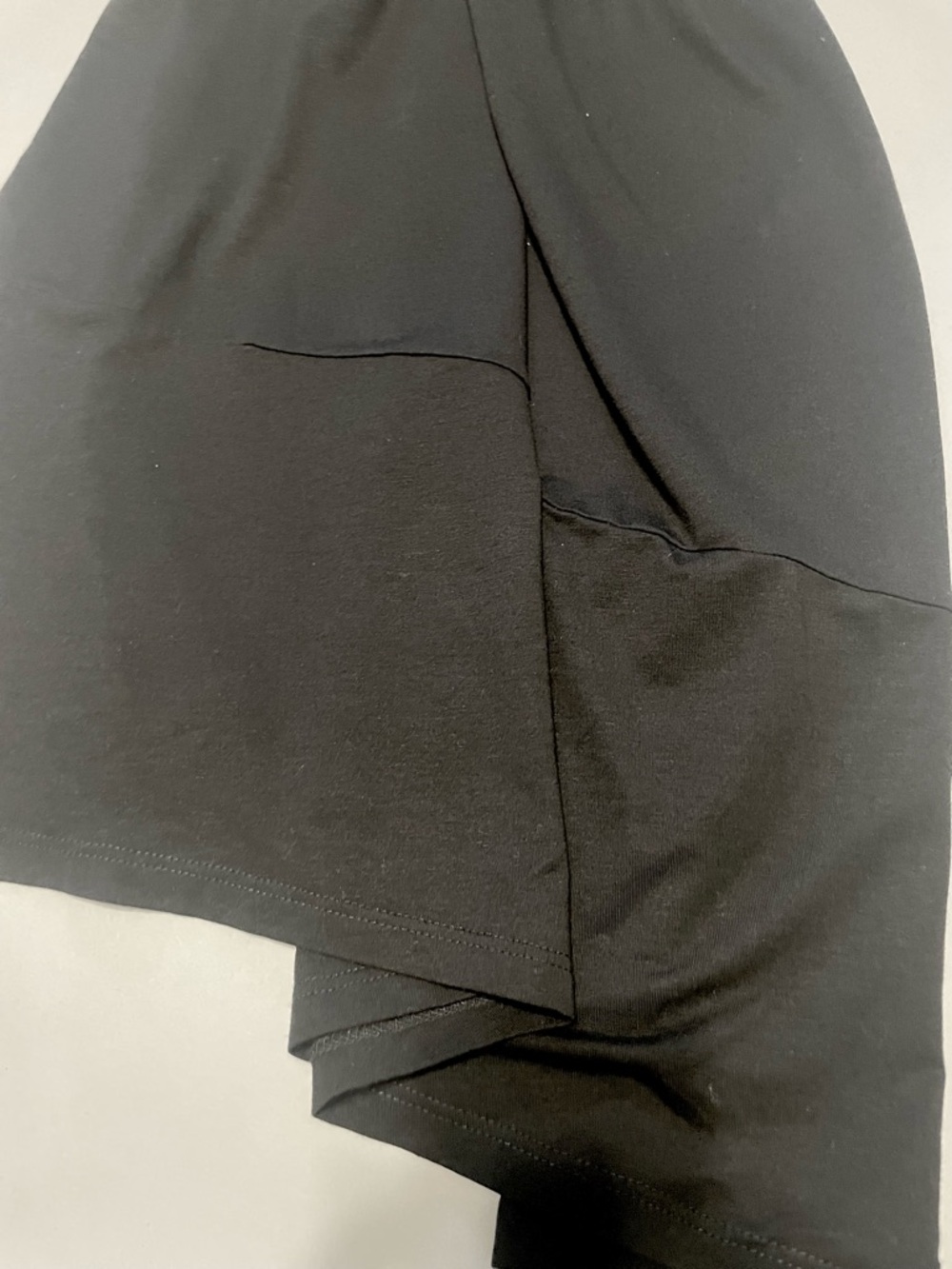 Eileen Fisher Black Asymmetrical Tunic Tank Top XL Minimalist Draped Hem - Picture 6 of 6